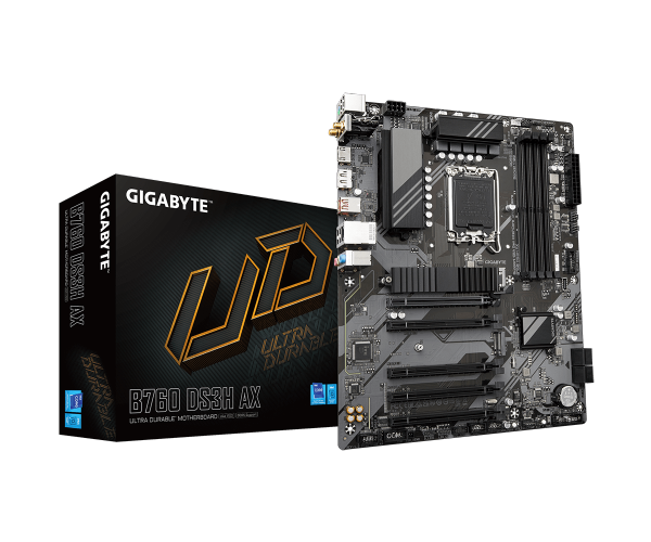 לוח אם אינטל Gigabyte B760 DS3H AX DDR5 ATX DP HDMI LGA1700 WIFI6